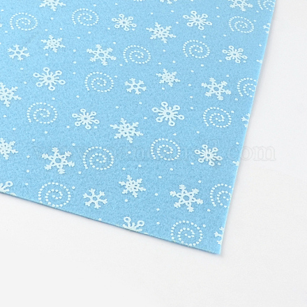 El patrón de copo de nieve y hélice imprimió fieltro de aguja de bordado de tela no tejida para manualidades diy DIY-R056-03-1