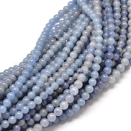 Aventurine bleue naturelle chapelets de perles rondes G-P072-22-8mm-1