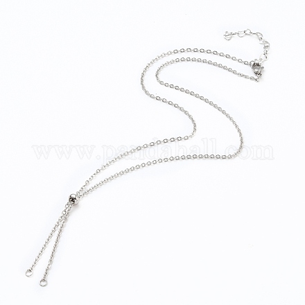 Création de collier avec chaînes de câble en 304 acier inoxydable AJEW-JB00778-01-1