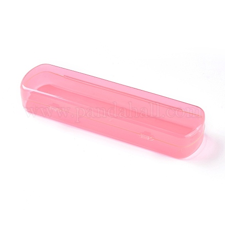 プラスチックビーズ収納ケース  長方形  ピンク  20.9x5.9x3.25cm CON-WH0059-01A-1