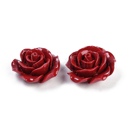 Резные бусины из синтетического коралла&nbsp;CORA-M001-02C-1