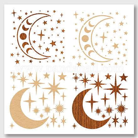 Nbeads 2 pz 2 stili di stencil per cielo stellato DIY-WH0416-0004-1