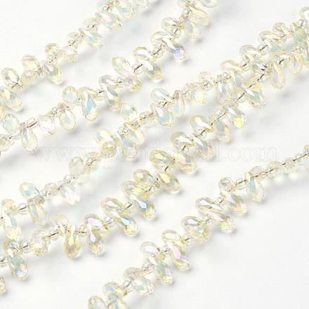 Electroplate Glass Beads Strands EGLA-L009-FR03-1