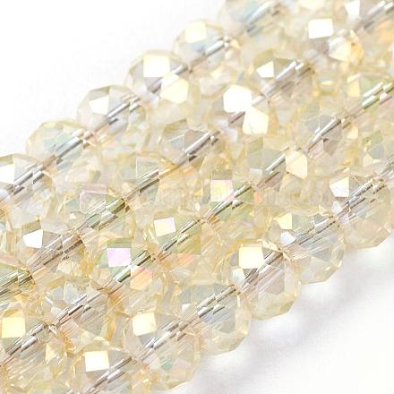 Electroplate Glass Beads Strands EGLA-D020-4x3mm-70-1
