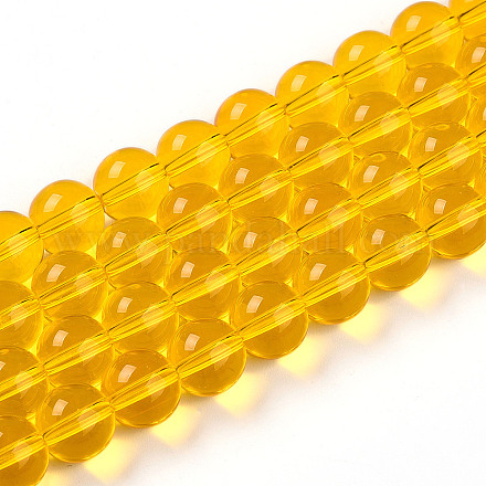 Прозрачные стеклянные бусины GLAA-T032-T10mm-24-1