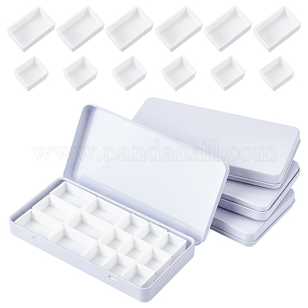 Pandahall elite пластиковая и жестяная коробка пустые сковороды с акварельной краской AJEW-PH0001-61-1