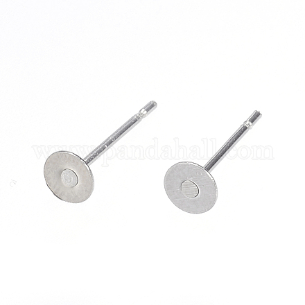 Accessoires de puces d'oreilles en 304 acier inoxydable A-STAS-D448-088P-4mm-1