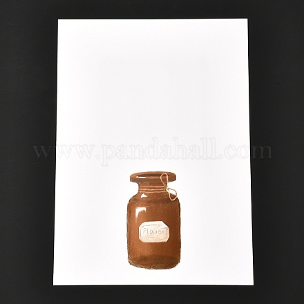 長方形の絵の紙のカード  DIYの絵画の執筆および装飾のため  ボトル模様  28.5~29.5x21x0.02cm DIY-WH0196-24B-12-1