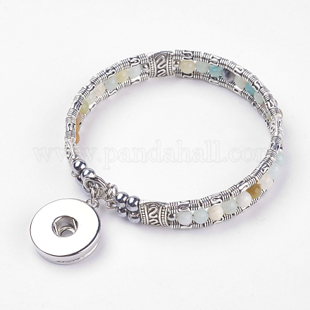Electroplate Non-magnetic Synthetic Hematite Beads Bangles BJEW-JB03452-02-1