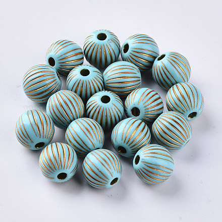 Perles acryliques plaquées X-OACR-S029-101-1