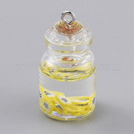 Decorazioni ciondolo bottiglia dei desideri in vetro trasparente EGLA-B002-02A-1