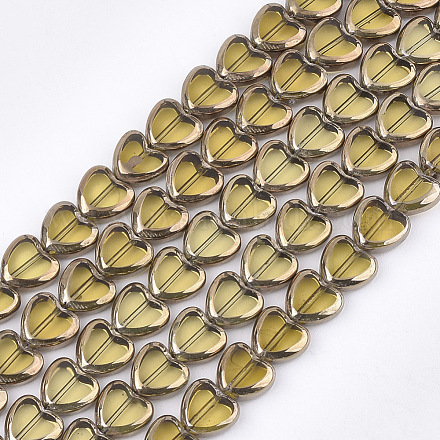 Chapelets de perles en verre électroplaqué EGLA-S188-09H-1