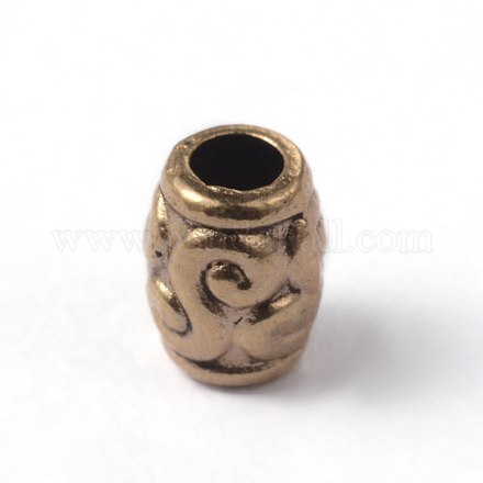 Perles ovales en alliage de style tibétain PALLOY-ZN-62357-RS-1