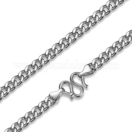 925 стерлингового серебра Снаряженная цепи ожерелья STER-D022-02-1