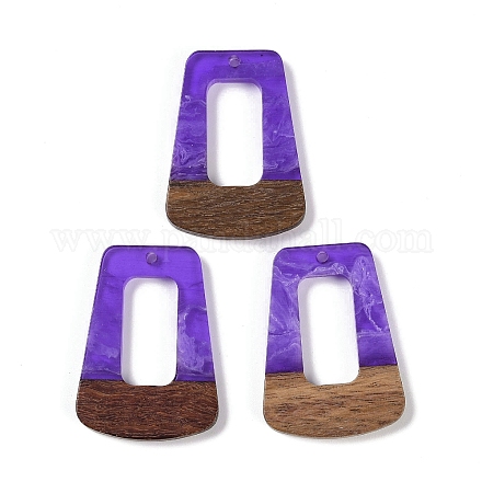 Подвески из смолы и дерева WOOD-F015-11H-1