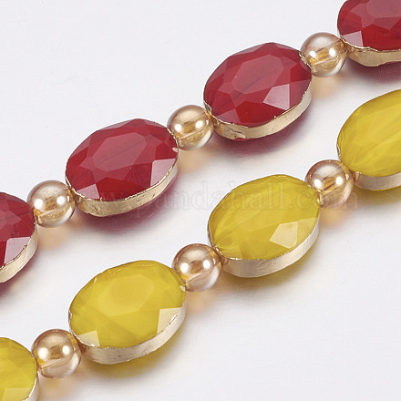 Chapelets de perles en verre opaques EGLA-P042-A-1