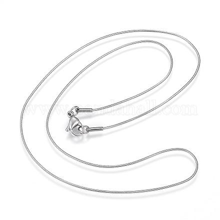 Collares de cadena de serpiente de 304 acero inoxidable NJEW-D285-02P-1
