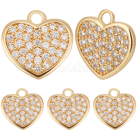 8шт латунные подвески из кубического циркония с микро-паве KK-BBC0019-02-1