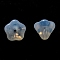 Czech Glass Beads, Imitation Opalite, Flower, Alice Blue, 10x8mm, Hole: 2mm, about 120pcs/bag