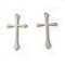 Brass Pendants, Rack Plating, Cross, Platinum, 24x13x1mm, Hole: 1mm