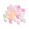 Imitation Jelly Plastic Beads, Round, Mixed Color, 8mm, Hole: 2mm