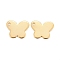 201 Stainless Steel Charms, Butterfly, Real 24k Gold Plated, 10x12x0.8mm, Hole: 1.6mm
