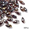 50Pcs Electroplate Glass Faceted Teardrop Beads, Top Drilled Beads, AB Color Plated, Pale Violet Red, 11.5~13x6mm, Hole: 1mm