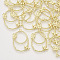 Alloy Open Back Bezel Pendants, For DIY UV Resin, Epoxy Resin, Pressed Flower Jewelry, Oval with Butterfly and Bee, Light Gold, 32x21x2mm, Hole: 1.5mm