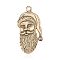 Tibetan Style Alloy Big Pendants, Christmas Santa Claus, Antique Bronze, 66x34x2.5mm, Hole: 4.5mm