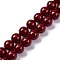 Baking Paint Glass Beads, Round, Red, 8mm, Hole: 0.8mm, about 48pcs/strand, 15.87''(40.3cm)