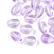 Baking Painted Transparent Glass Beads, Teardrop, Lilac, 9x6mm, Hole: 1.2mm, about 2325pcs/1000g
