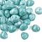 Opaque Acrylic Beads, Triangle, T-Drilled, Two Tone, Dark Cyan, 23.5~24x21.5x15.5mm, Hole: 3mm, 105pcs/500g.