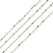 Anti-Tarnish Rhodium Plated 925 Sterling Silver Oval Ball Chains, Unwelded, Platinum, Link: 2x1.2mm