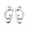 Platinum Plated Alloy Letter Pendants, Rack Plating, Letter.G, 17x8x2mm, Hole: 1.5mm