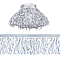 10M Paillette Tassel Ribbon Trim, Clothes Accessories, Silver, 6-1/2~6-3/4 inch(165~170mm), about 10.94 Yards(10m)/pc