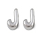 304 Stainless Steel Charms, Letter, Letter J, 7.5x4x3.5mm, Hole: 1.8mm