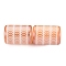 Electroplate Glass Beads, Column withMoon Pattern, Light Salmon, 11.5~12x8~8.5mm, Hole: 1.2~1.4mm