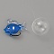 Blown Floating Glass Fish Miniature Figurine, Aquarium Decoration Statue, Colorful, 33.5x35x15mm, Hole: 2.5mm