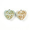 Opaque Acrylic Pendants, Heart with Fancy Carving, Light Cyan, 41~42x39.5x16.5mm, Hole: 3mm