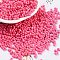 Baking Paint Glass Seed Beads, Peanut, Camellia, 2x4.5x2mm, Hole: 0.8~0.9mm, about 15000pcs/pound