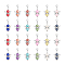 Acrylic & Alloy Pendant Decoration, with Alloy Lobster Claw Clasps, Angel, Mixed Color, 35mm, 24pcs/set
