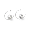 Non-Tarnish 304 Stainless Steel Stud Earrings, Round, Stainless Steel Color, 41x2mm