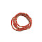 Glass Seed Beaded Waist Beads, Orange Red, 800mm
