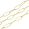 Rack Plating Brass Link Chains, Long-Lasting Plated, Cadmium Free & Lead Free, Soldered, with Spool, Golden, 14.5x5.5x0.8mm