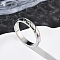 304 Stainless Steel Finger Rings for Women Men, Stainless Steel Color, 3.5mm, Inner Diameter: 18mm