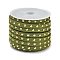 Faux Suede Cord, with Golden Tone Alloy Rivet, For Punk Rock Jewelry Making, Olive Drab, 5x2.5mm, about 5.46 yards(5m)/roll