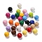 Spray Painted Opaque Acrylic Beads, Pumpkin, Mixed Color, 15.5mm, Hole: 2mm