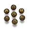 Tibetan Style Alloy Beads, Lead Free & Nickel Free & Cadmium Free, Round, Antique Bronze, 8mm, Hole: 1.6mm, about 570pcs/1000g