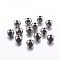 Tarnish Resistant 201 Stainless Steel Beads, Smooth, Round, Stainless Steel Color, 8x7mm, Hole: 2mm