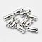 925 Sterling Silver Screw Clasps, Drum, Silver, 11x5mm, Hole: 1mm
